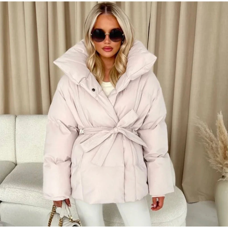 Veste Coton Lacets Hiver Élégance