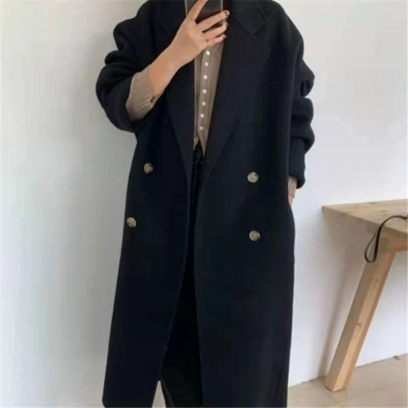 Manteau Laine Élégance Double