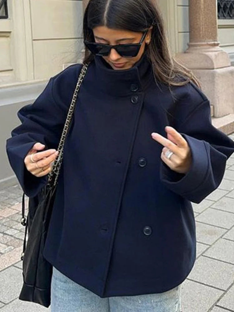 Veste Fourrure Col Écharpe Élégance