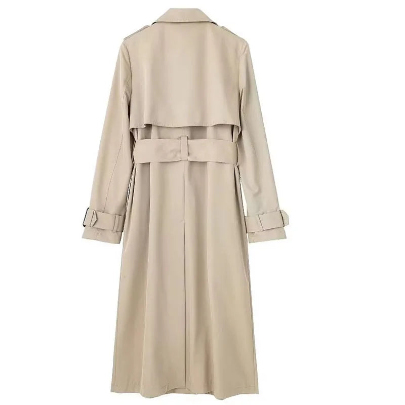 Trench-Coat Cintré Double Boutonnage avec Ceinture - Chic Intemporel