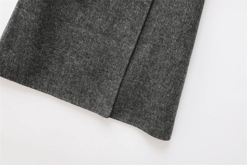 Trench Long Laine Double Boutonnage