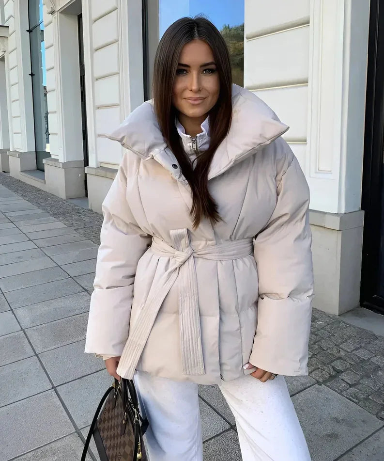 Veste Coton Lacets Hiver Élégance