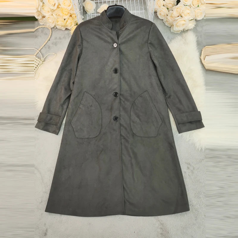 Veste Laine Élégante Col Montant