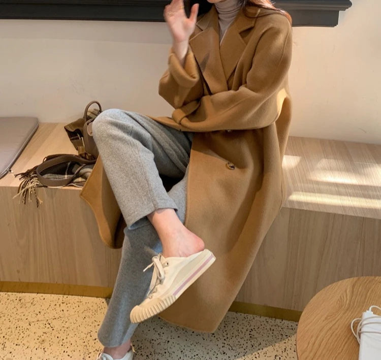 Manteau Laine Élégance Double